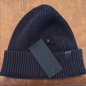 Cuffed Black Knit Beanie